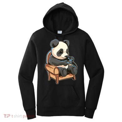 Panda Playing Videogames Women's Hoodie