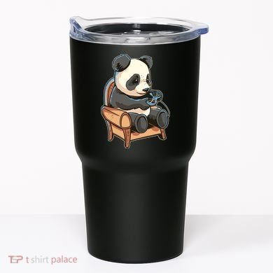 Panda Playing Videogames Tumbler