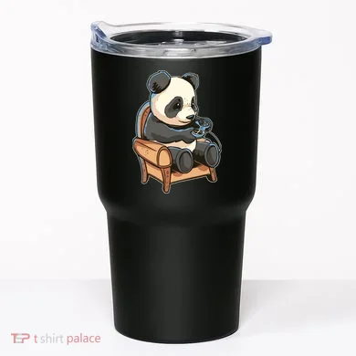 Panda Playing Videogames Tumbler