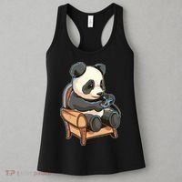 Panda Playing Videogames Women's Tank Top thumb 3