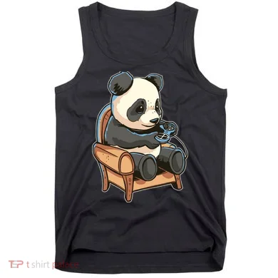 Panda Playing Videogames Tank Top