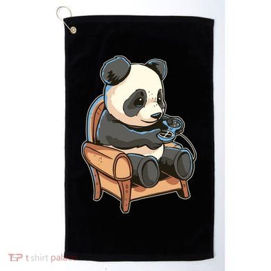 Panda Playing Videogames Golf Towel