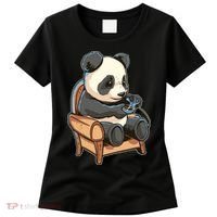 Panda Playing Videogames Women's T-Shirt thumb 0
