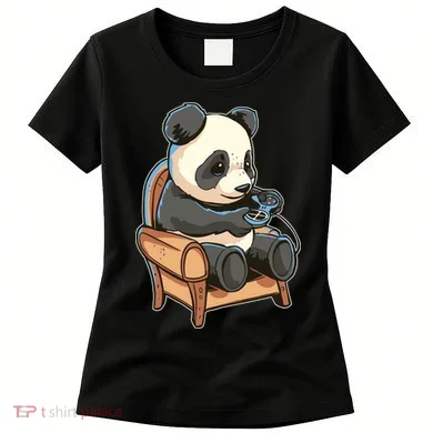 Panda Playing Videogames Women's T-Shirt