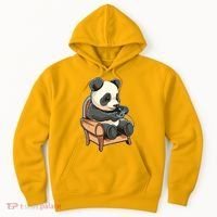 Panda Playing Videogames Hoodie thumb 0