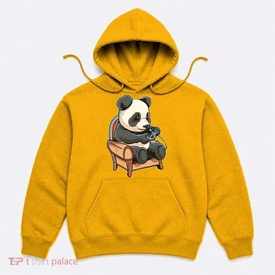Panda Playing Videogames Hoodie