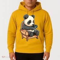 Panda Playing Videogames Hoodie thumb 2
