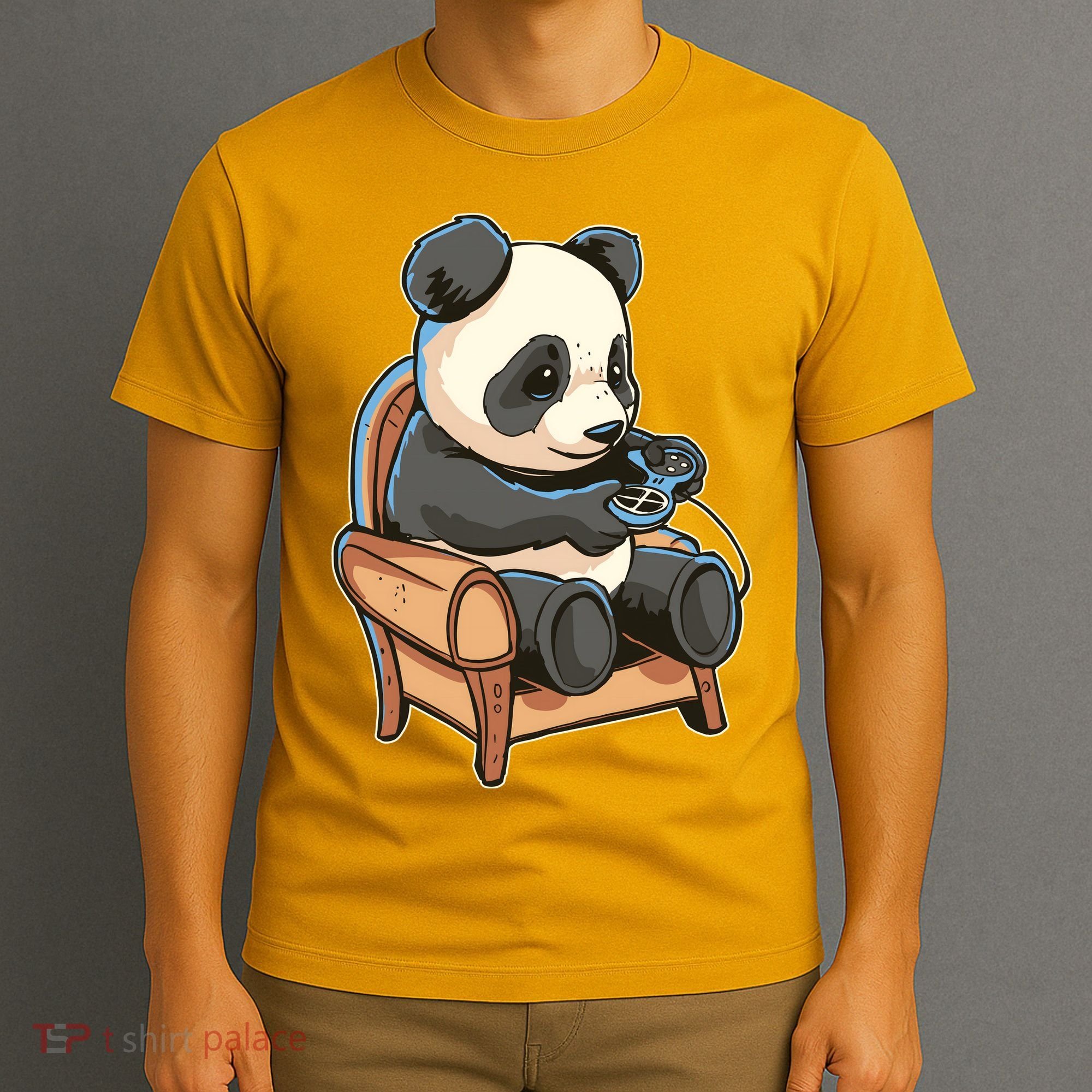 Panda Playing Videogames T-Shirt