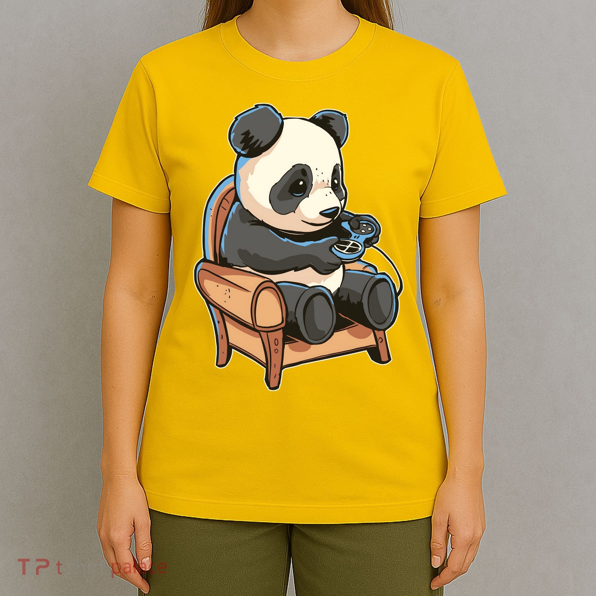 Panda Playing Videogames T-Shirt