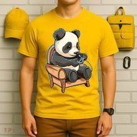 Panda Playing Videogames T-Shirt thumb 6