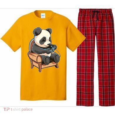 Panda Playing Videogames Pajama Set
