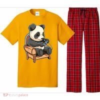 Panda Playing Videogames Pajama Set thumb 0