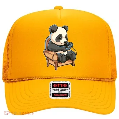 Panda Playing Videogames Hat