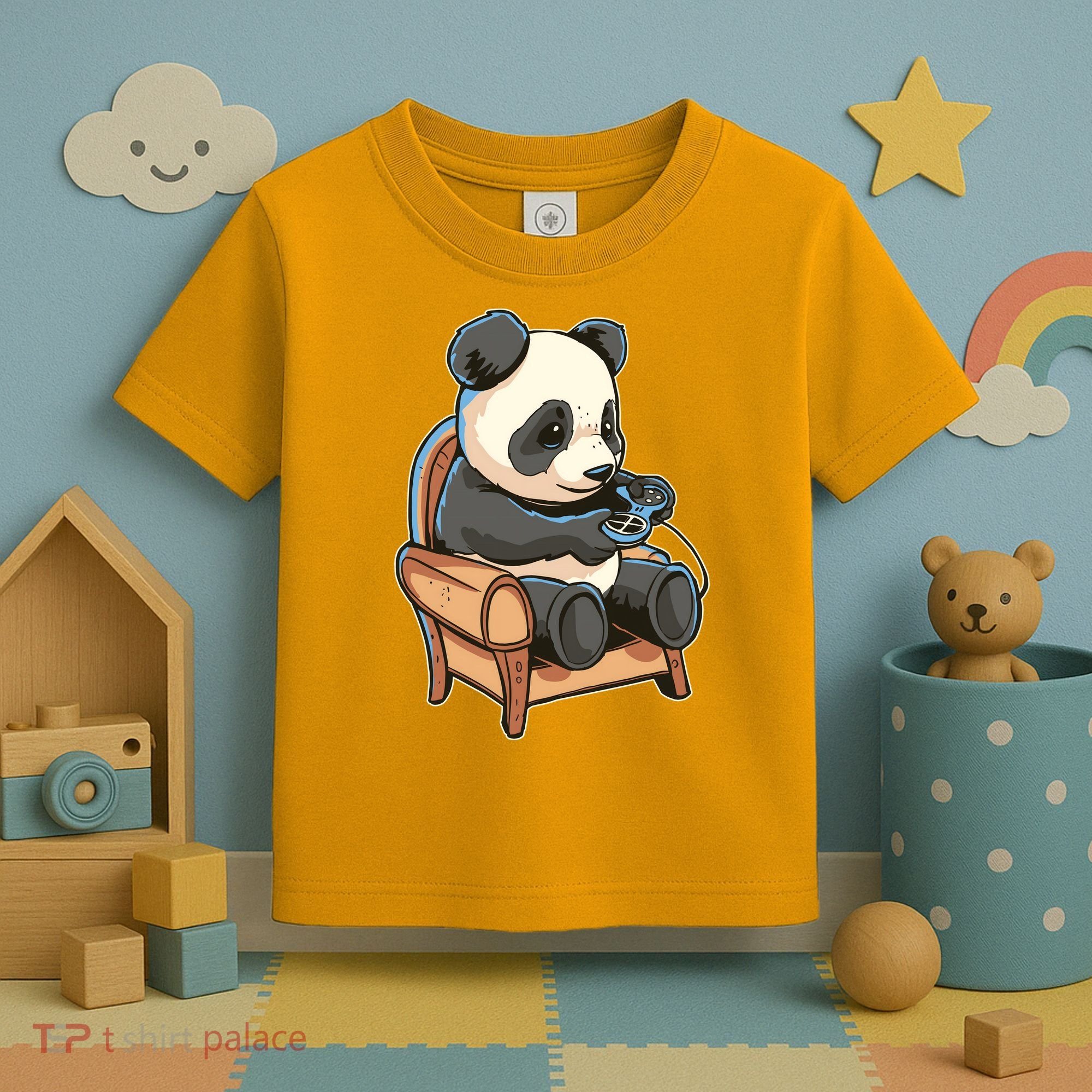 Panda Playing Videogames Toddler T-Shirt