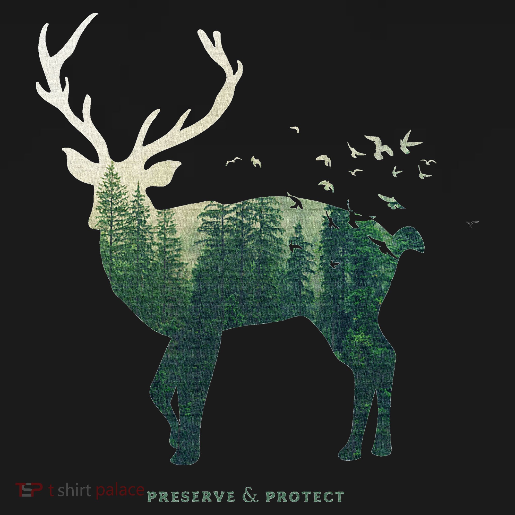 Preserve & Protect Vintage National Park Deer Forest T-Shirt