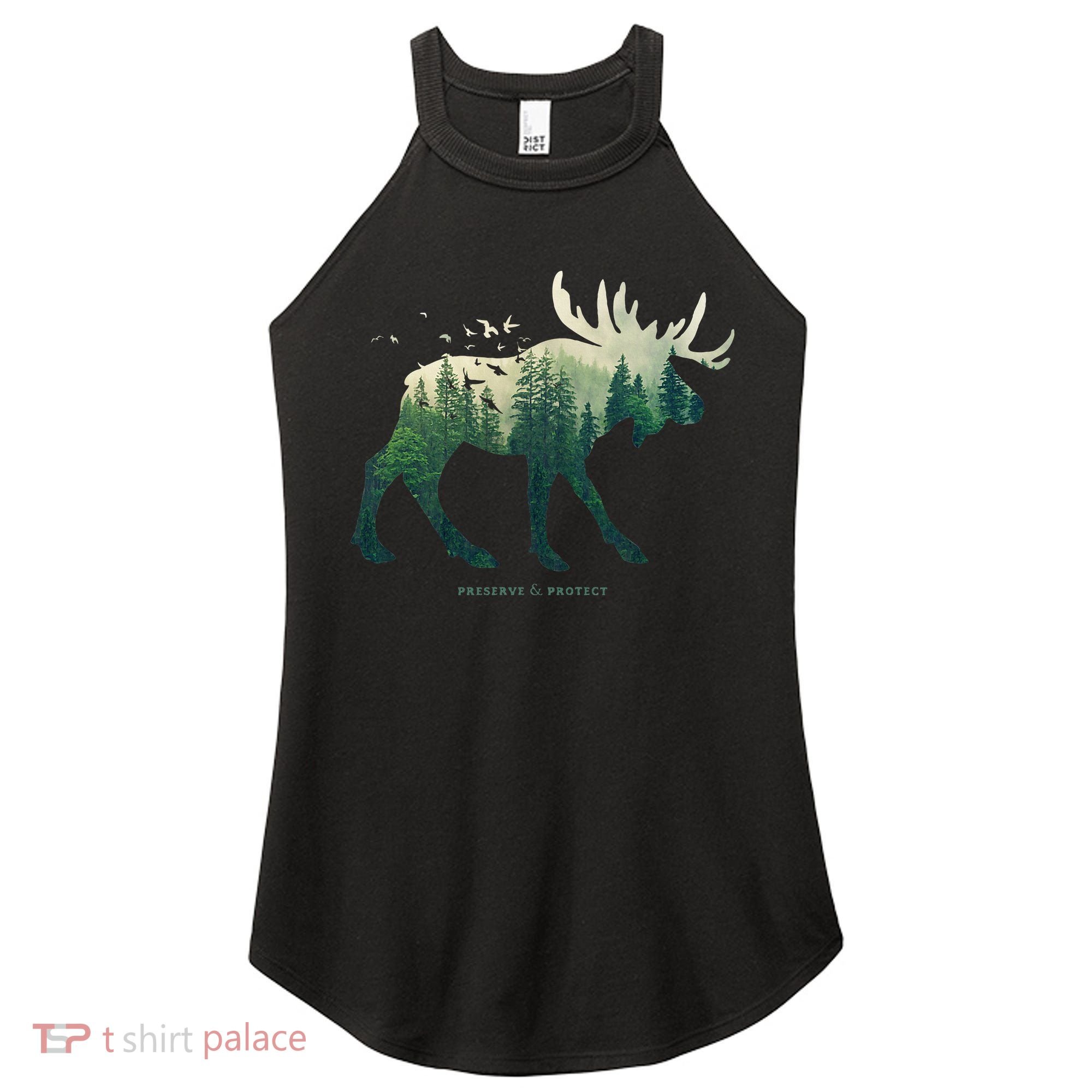 Preserve & Protect Vintage National Park Moose Women's Perfect Tri Rocker Tank