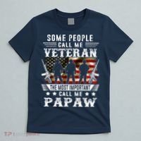 Proud Papaw Veteran American Flag Gifts VeteranS Day T-Shirt thumb 5