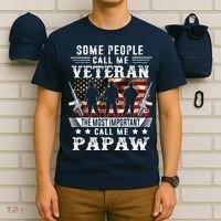 Proud Papaw Veteran American Flag Gifts VeteranS Day T-Shirt thumb 6
