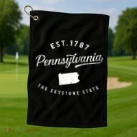 Pennsylvania Pride Visiting Pennsylvania State Golf Towel thumb 1