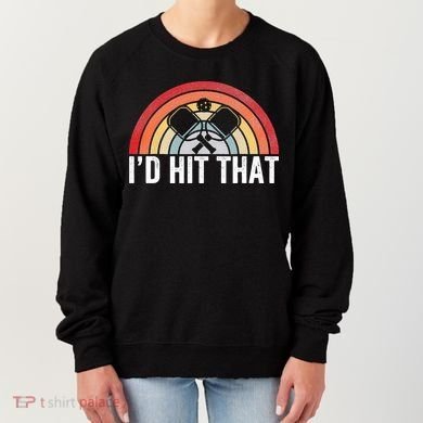 Pickleball Player Vintage I'd Hit That Retro Gift Women's Sweatshirt