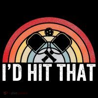 Pickleball Player Vintage I'd Hit That Retro Gift T-Shirt thumb 7