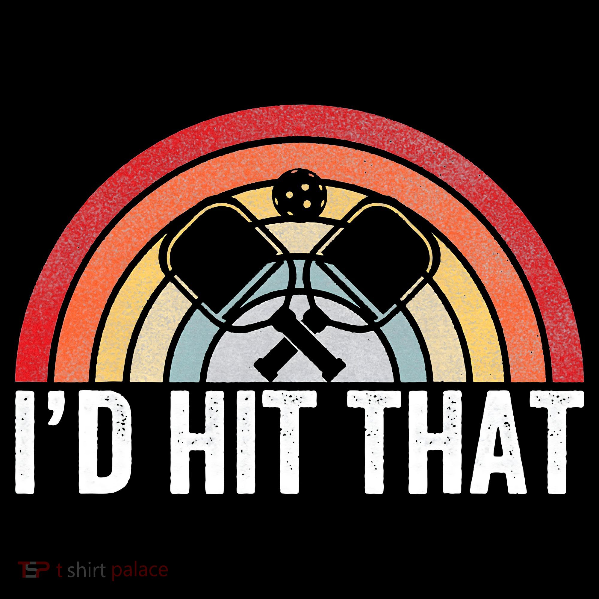 Pickleball Player Vintage I'd Hit That Retro Gift T-Shirt