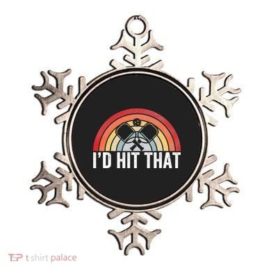 Pickleball Player Vintage I'd Hit That Retro Gift Ornament