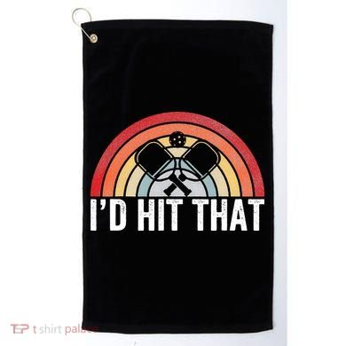 Pickleball Player Vintage I'd Hit That Retro Gift Golf Towel