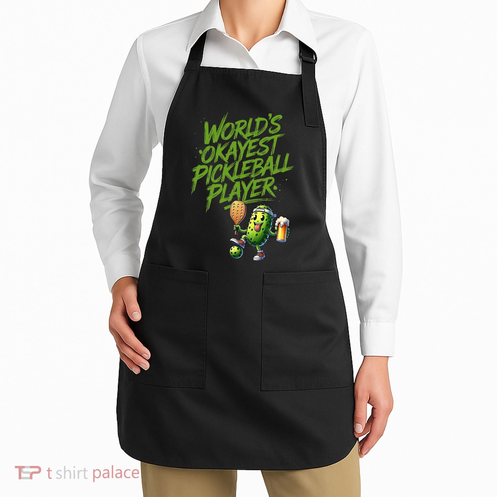 Pickle Player World's Okayest Pickleball  Apron