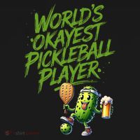 Pickle Player World's Okayest Pickleball  Apron thumb 3