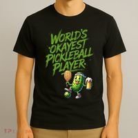 Pickle Player World's Okayest Pickleball  T-Shirt thumb 3
