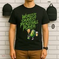 Pickle Player World's Okayest Pickleball  T-Shirt thumb 6
