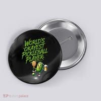 Pickle Player World's Okayest Pickleball  Button thumb 0