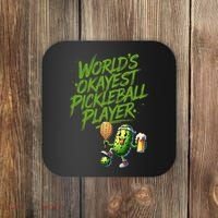 Pickle Player World's Okayest Pickleball  Coaster thumb 0