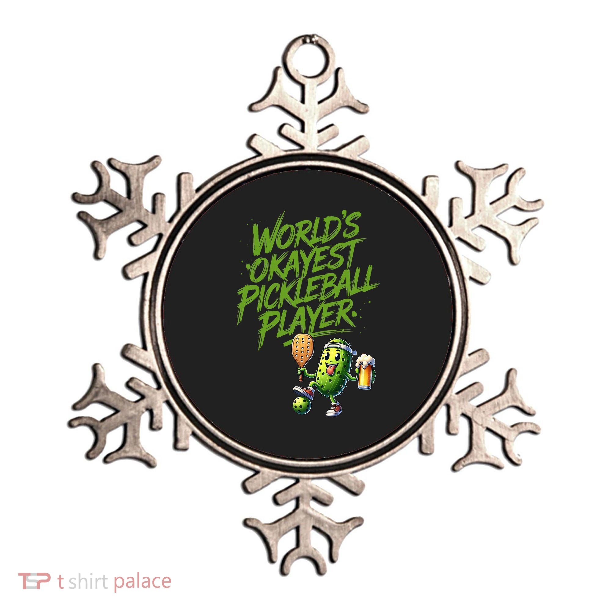 Pickle Player World's Okayest Pickleball  Ornament