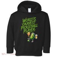 Pickle Player World's Okayest Pickleball  Toddler Hoodie thumb 0