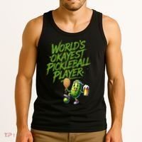 Pickle Player World's Okayest Pickleball  Tank Top thumb 3