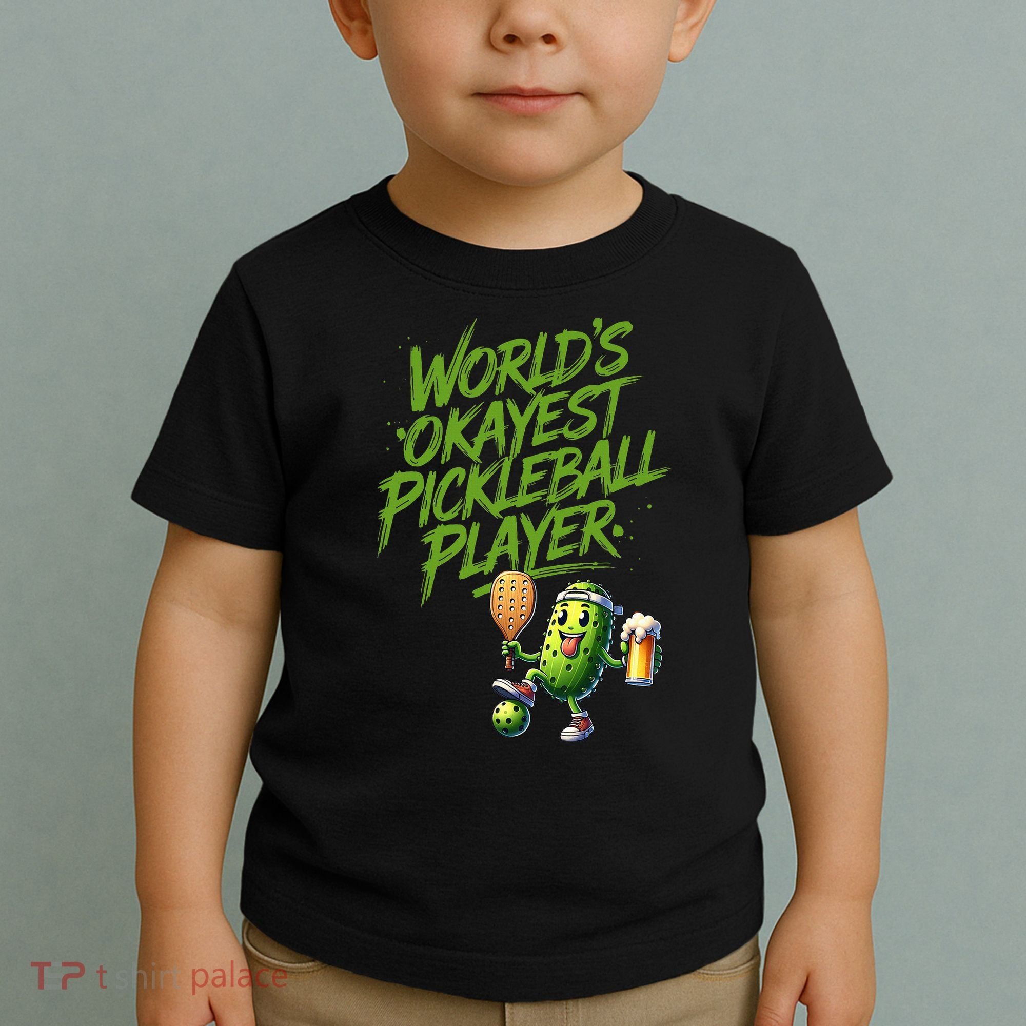 Pickle Player World's Okayest Pickleball  Toddler T-Shirt
