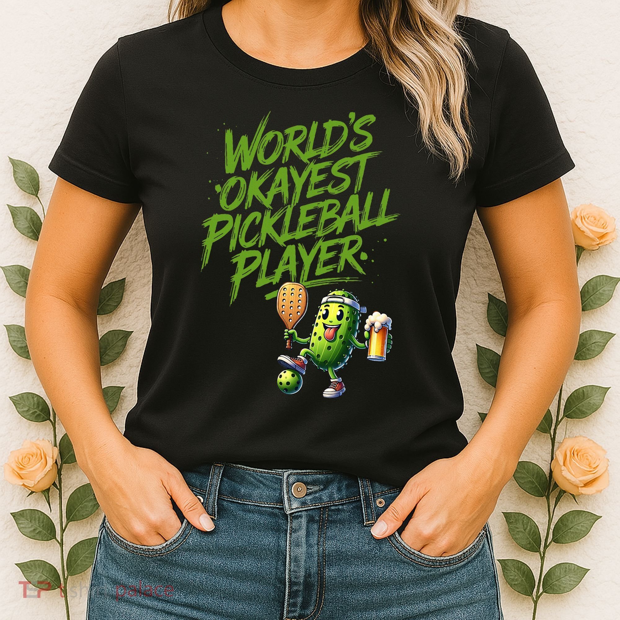 Pickle Player World's Okayest Pickleball  Women's T-Shirt