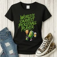 Pickle Player World's Okayest Pickleball  Women's T-Shirt thumb 3