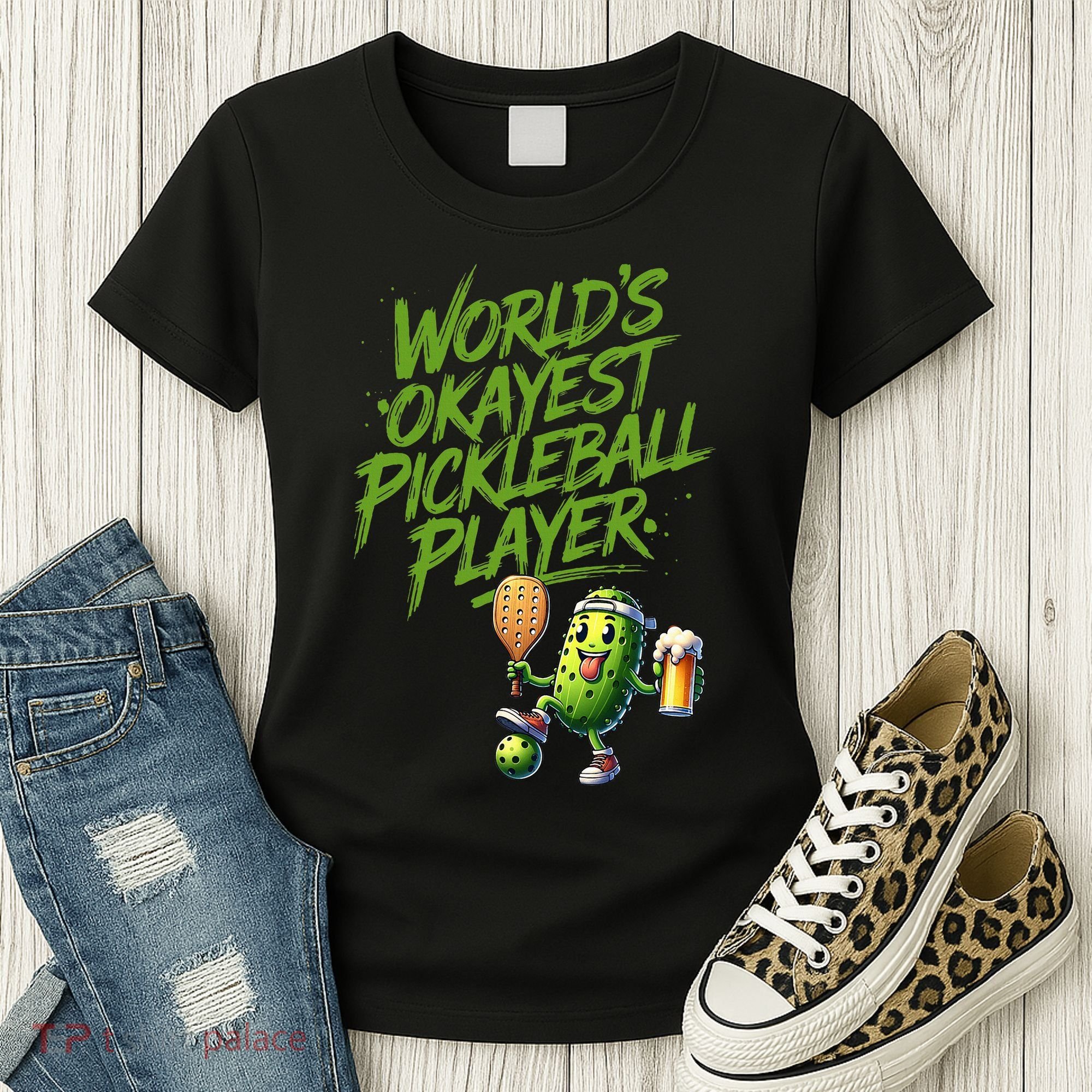 Pickle Player World's Okayest Pickleball  Women's T-Shirt