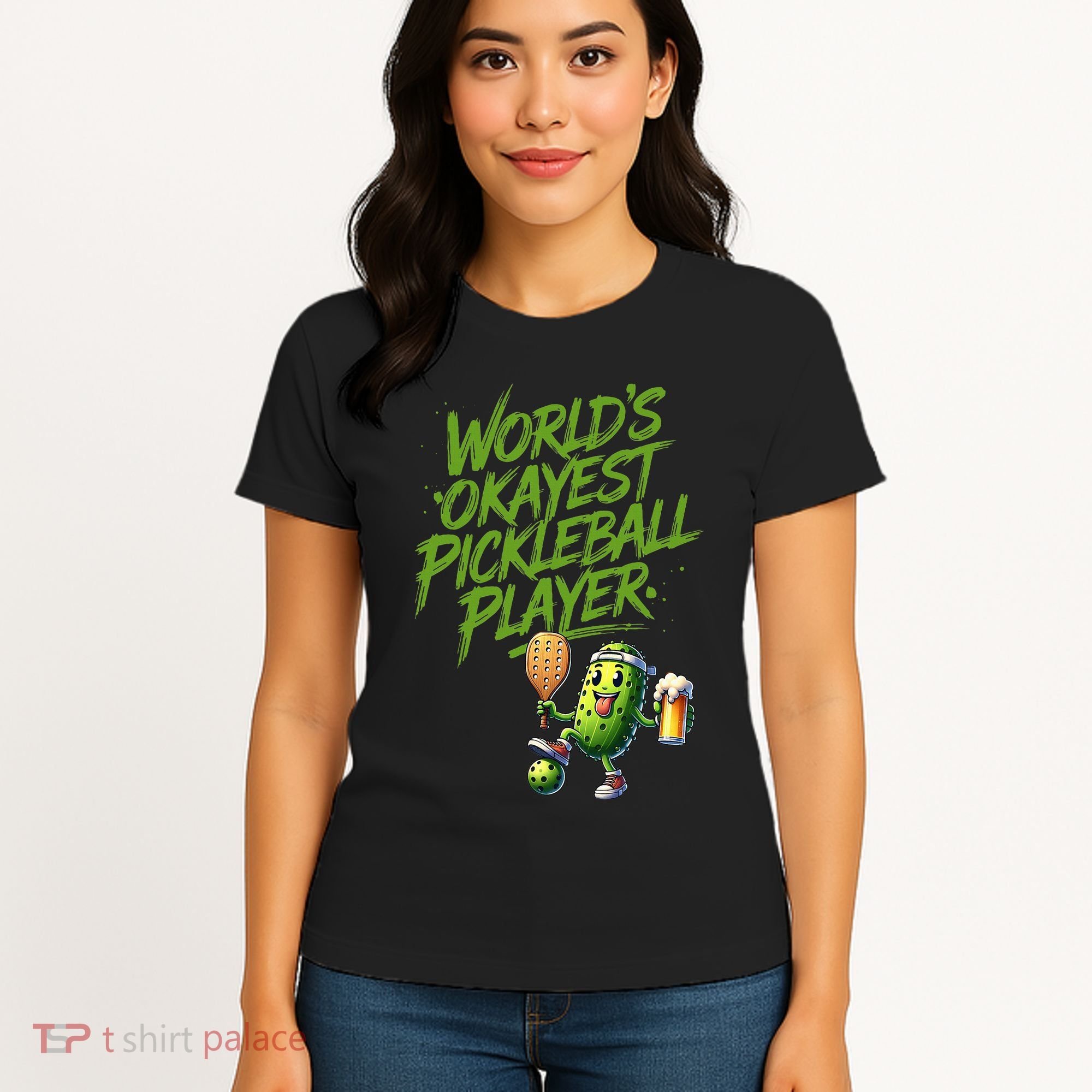 Pickle Player World's Okayest Pickleball  Women's T-Shirt