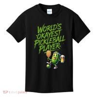 Pickle Player World's Okayest Pickleball  Kids T-Shirt thumb 0