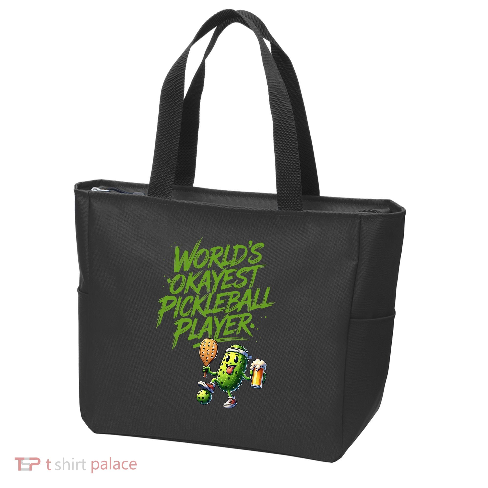 Pickle Player World's Okayest Pickleball  Tote Bag
