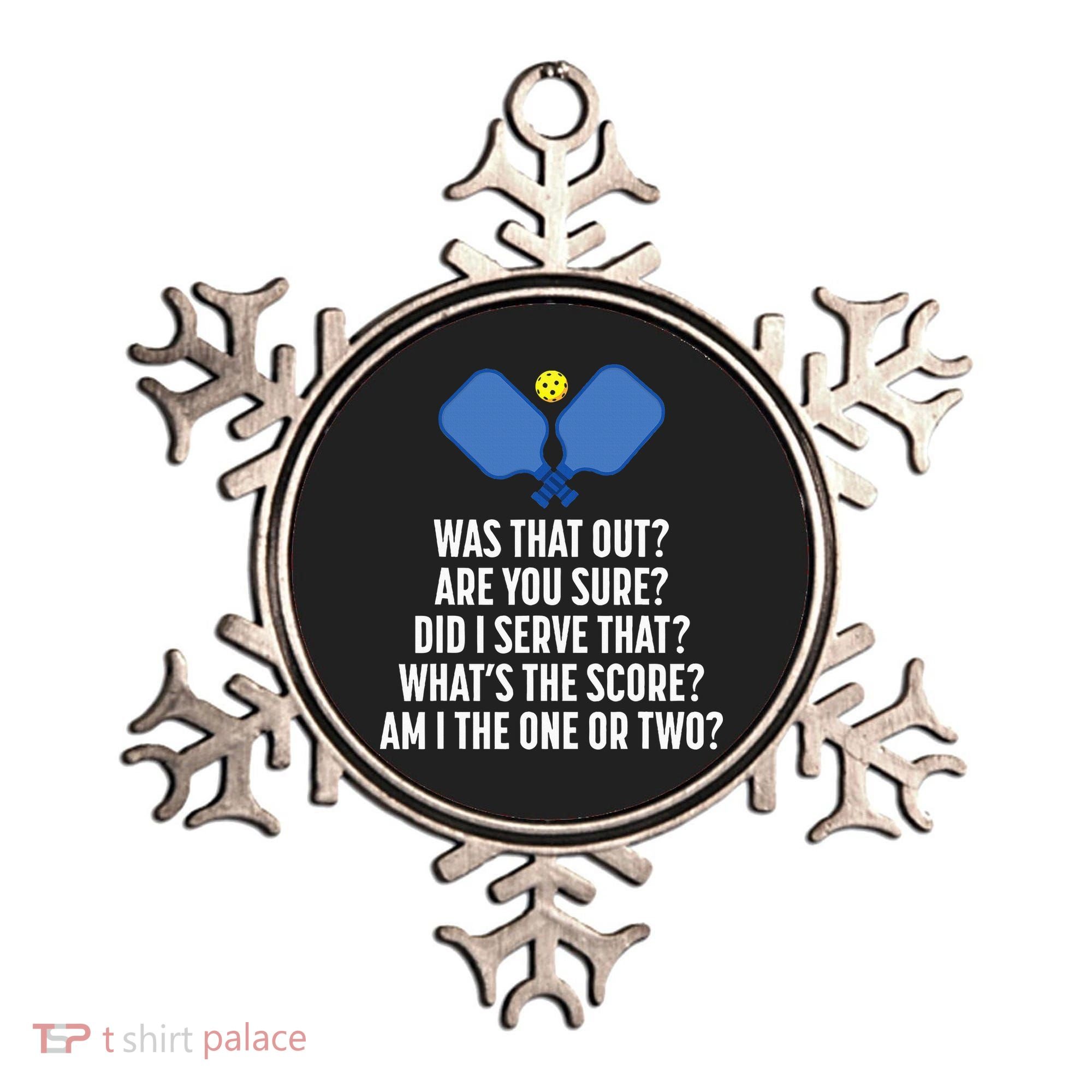 Pickleball Questions 1 Or 2 Who Served Funny Pickleball Ornament