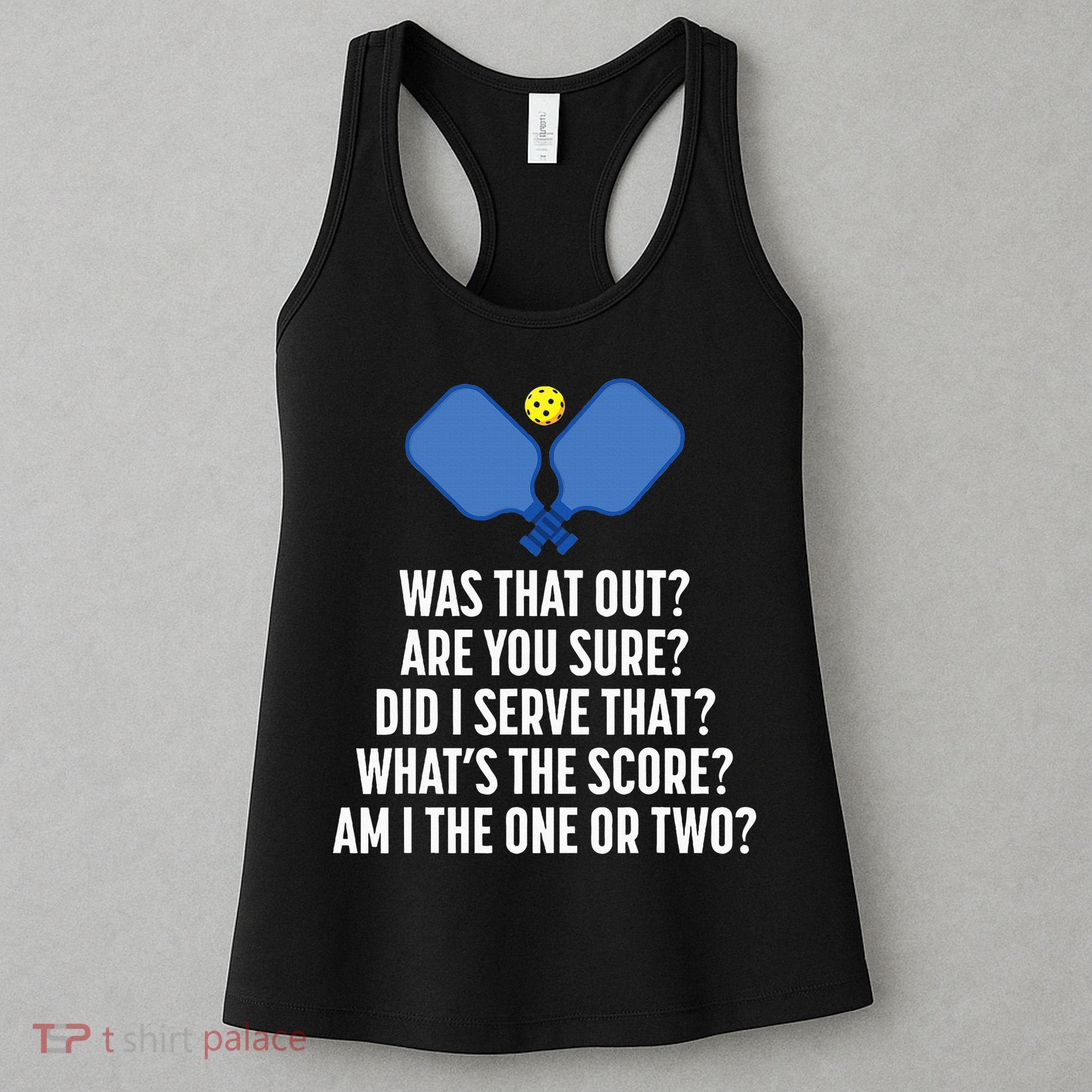 Pickleball Questions 1 Or 2 Who Served Funny Pickleball Women's Tank Top
