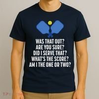 Pickleball Questions 1 Or 2 Who Served Funny Pickleball T-Shirt thumb 3