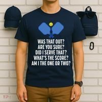 Pickleball Questions 1 Or 2 Who Served Funny Pickleball T-Shirt thumb 6