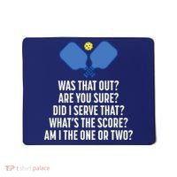 Pickleball Questions 1 Or 2 Who Served Funny Pickleball Mousepad thumb 0