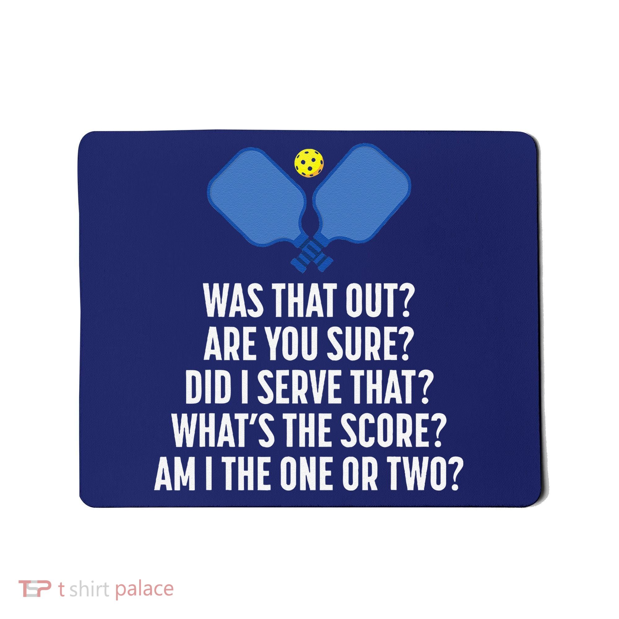 Pickleball Questions 1 Or 2 Who Served Funny Pickleball Mousepad